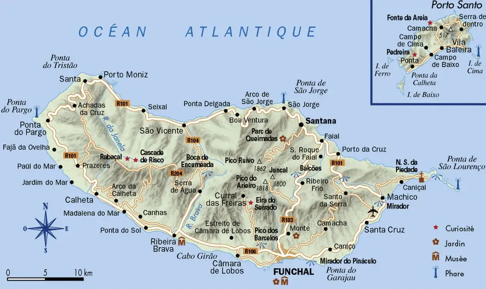 mapa ilha da madeira